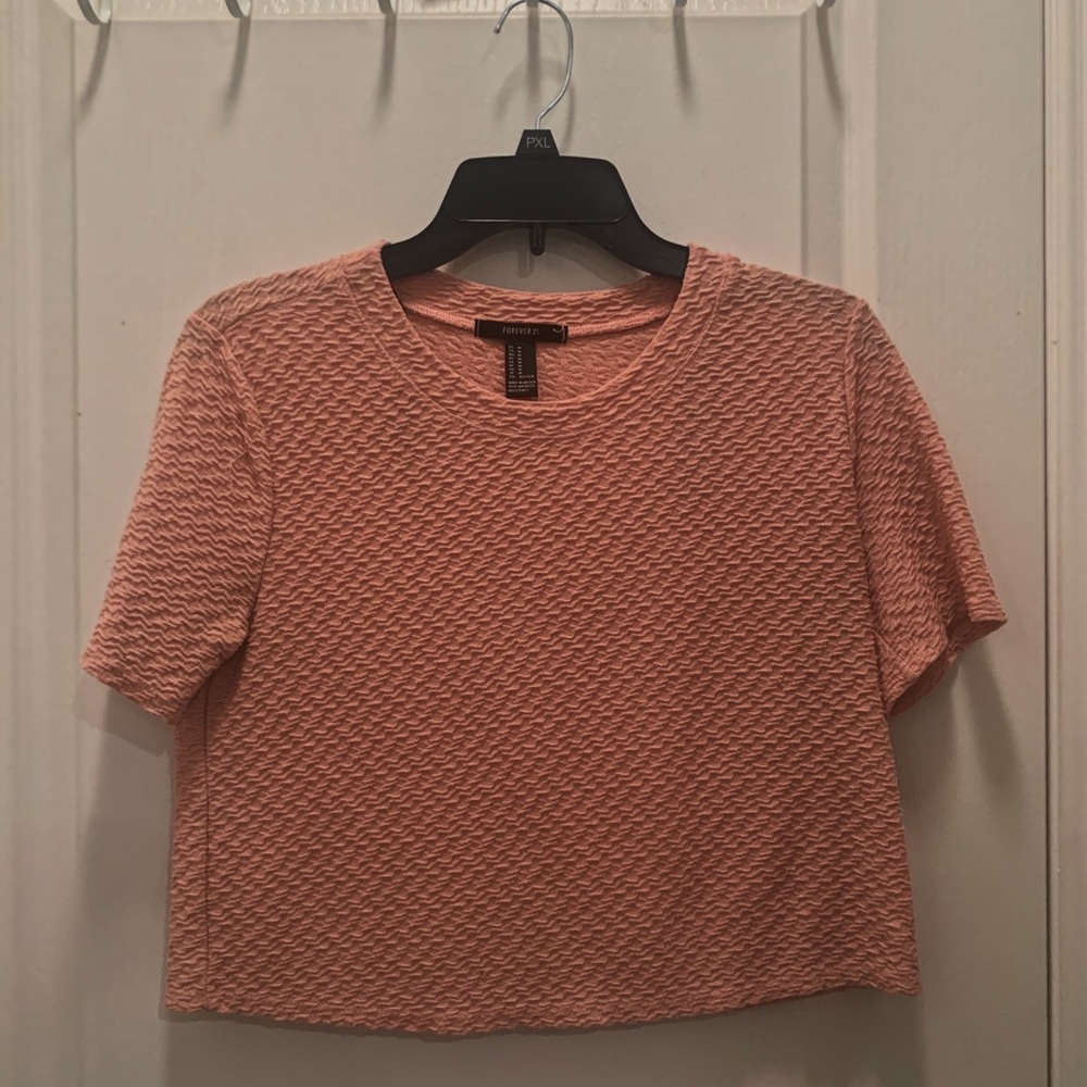 Pink Textured T-Shirt